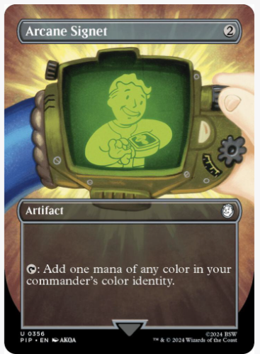 Arcane Signet (Borderless) - Universes Beyond: Fallout (PIP) FOIL | MTG Single | Ungraded Near Mint