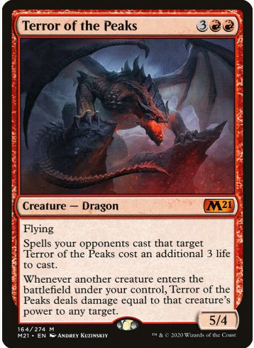 Terror of the Peaks - Core Set 2021 (M21) FOIL | Ungraded Lightly Played (LP) | MTG Single